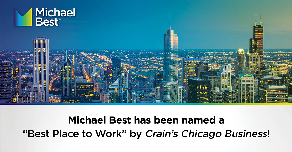 Michael Best Listed as a Best Place to Work in Chicago Photo